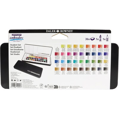 Daler-Rowney Graduate Watercolor Paint Set, Assorted Colors (DRWD135900036)