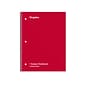 Staples 1-Subject Notebook, 8" x 10.5", College Ruled, 70 Sheets, Red (TR27503)