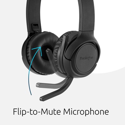 Kensington H1050 Bluetooth On-Ear Headset, Black (K80182WW)