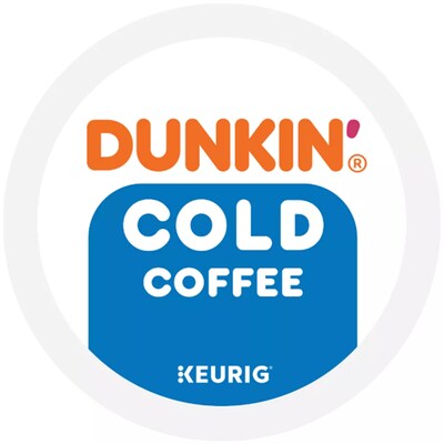 Dunkin' Cold Iced Coffee Keurig® K-Cup® Pods, Medium Dark Roast, 88/Carton (5000369251CT)