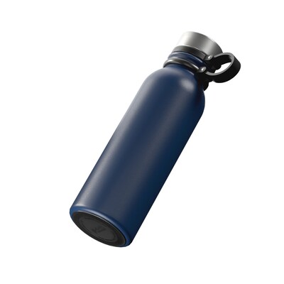 Outdoors Professional Stainless Steel Double-Walled Vacuum-Insulated Travel Bottle, 20 oz., Navy Blue (OUTD9263)