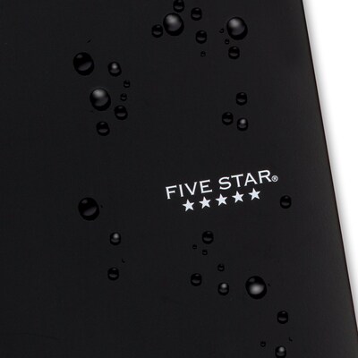 Five Star 3-Subject Wirebound Notebook, 8-1/2" x 11", College Ruled, 150 Sheets, Black (72069)