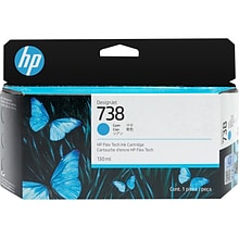 HP 738 Cyan Standard Yield Ink Cartridge (498N5A)