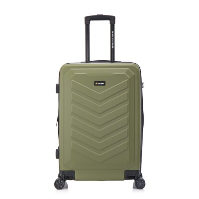US Army FOX PRO 28" Hardside Suitcase, 4-Wheeled Spinner, TSA Checkpoint Friendly, Olive Drab (USLFPRO00L-GRN)