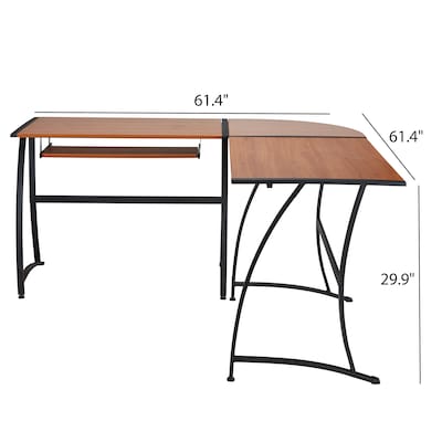 Quill Brand® Gillespie 62 L-Shaped Desk, Brown (28189R-CC)