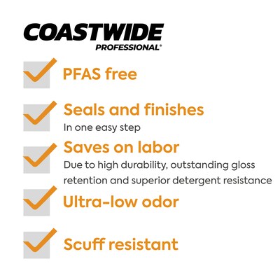 Coastwide Professional™ Floor Finish and Sealer 80, 3.78L, 4/Carton (CW080RU01-A)