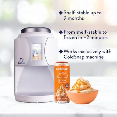ColdSnap Premium Salted Caramel Ice Cream Mix, Single Serve Pods, 12 Pods/Pack, COLDSNAP MACHINE REQUIRED (600040)