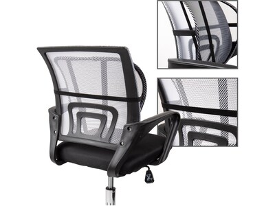 Mind Reader Mesh Ergonomic Lower Back Support Office Chair Cushion, Black, 4/Pack (4BACKMESH-BLK)