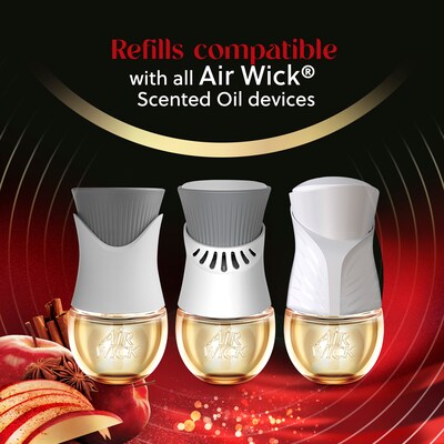 Air Wick Vibrant Scented Oil Warmer Refill, Warm Apple & Cinnamon, 1.34 oz., 2/Pack (62338-03434)
