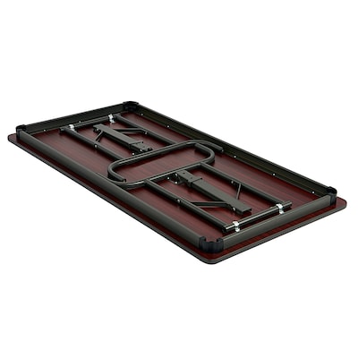 ICEBERG Premium Folding Table, 60" x 30", Mahogany (55214)