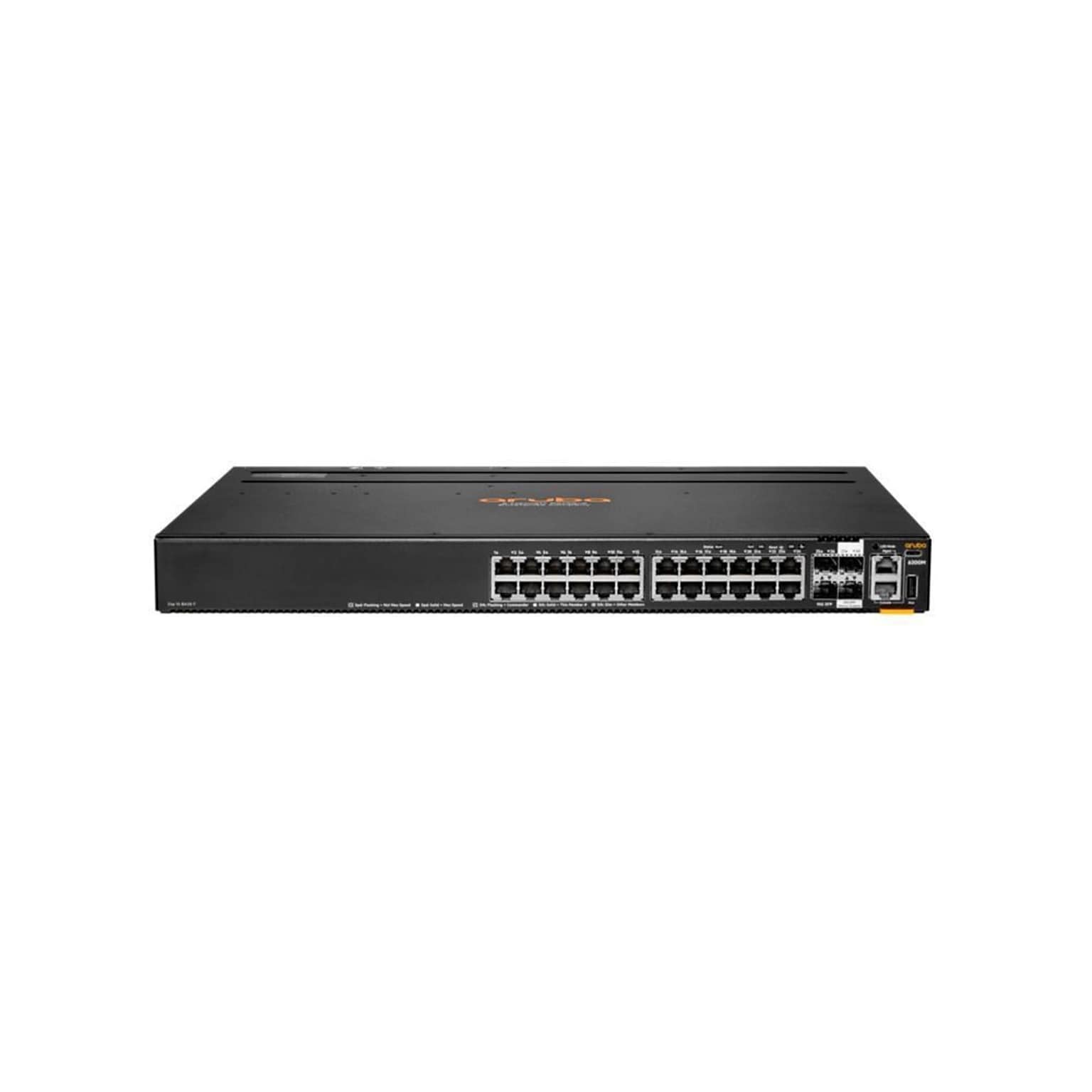 HPE Aruba 24 Gigabit Ethernet PoE Managed Switch, 10000 Mbps, Gray (R8Q68A)