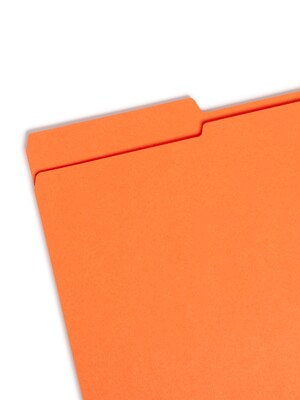 Smead File Folder, Reinforced 1/3-Cut Tab, Legal Size, Orange, 100/Box (17534)