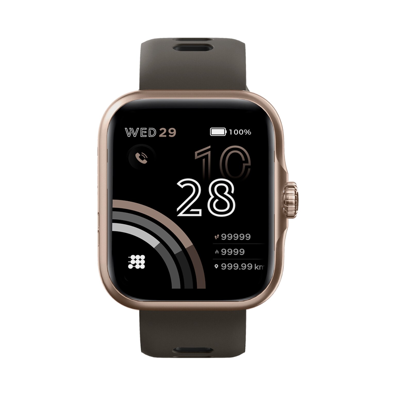Cubitt VIVA Pro Smartwatch, GPS, 45.2mm, Stainless Steel Case, Mocha Brown Sport Band (CT-VIVAP9)