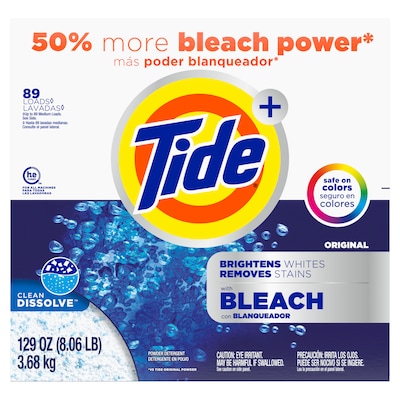 Tide Plus Powder Laundry Detergent, 89 Loads, 129 oz. (66673/84998)