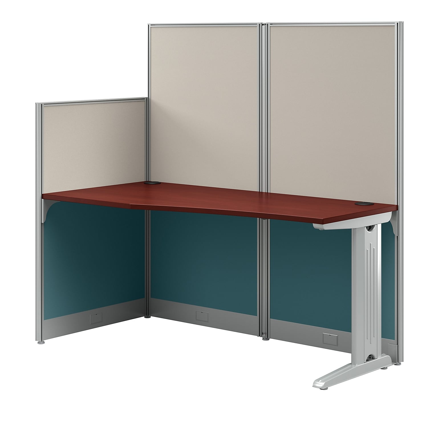 Bush Business Furniture Office in an Hour 63H x 65W Cubicle Workstation, Hansen Cherry (WC36492-03K)