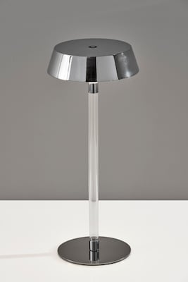 Adesso Orla 14.5" LED Table Lamp, Shiny Chrome/Clear Acrylic (4100-22)