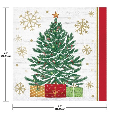 Say Hooray! Timeless Tree Paper Plates and Napkins Kit, Multicolored, 48/Pack (DTC9400E2G)