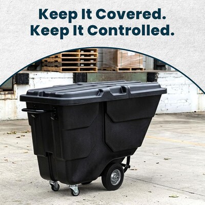 Alpine Industries Hinged Tilt Truck Lid, 1/2 Cubic Yard, Black, (500-12HL-BLK)