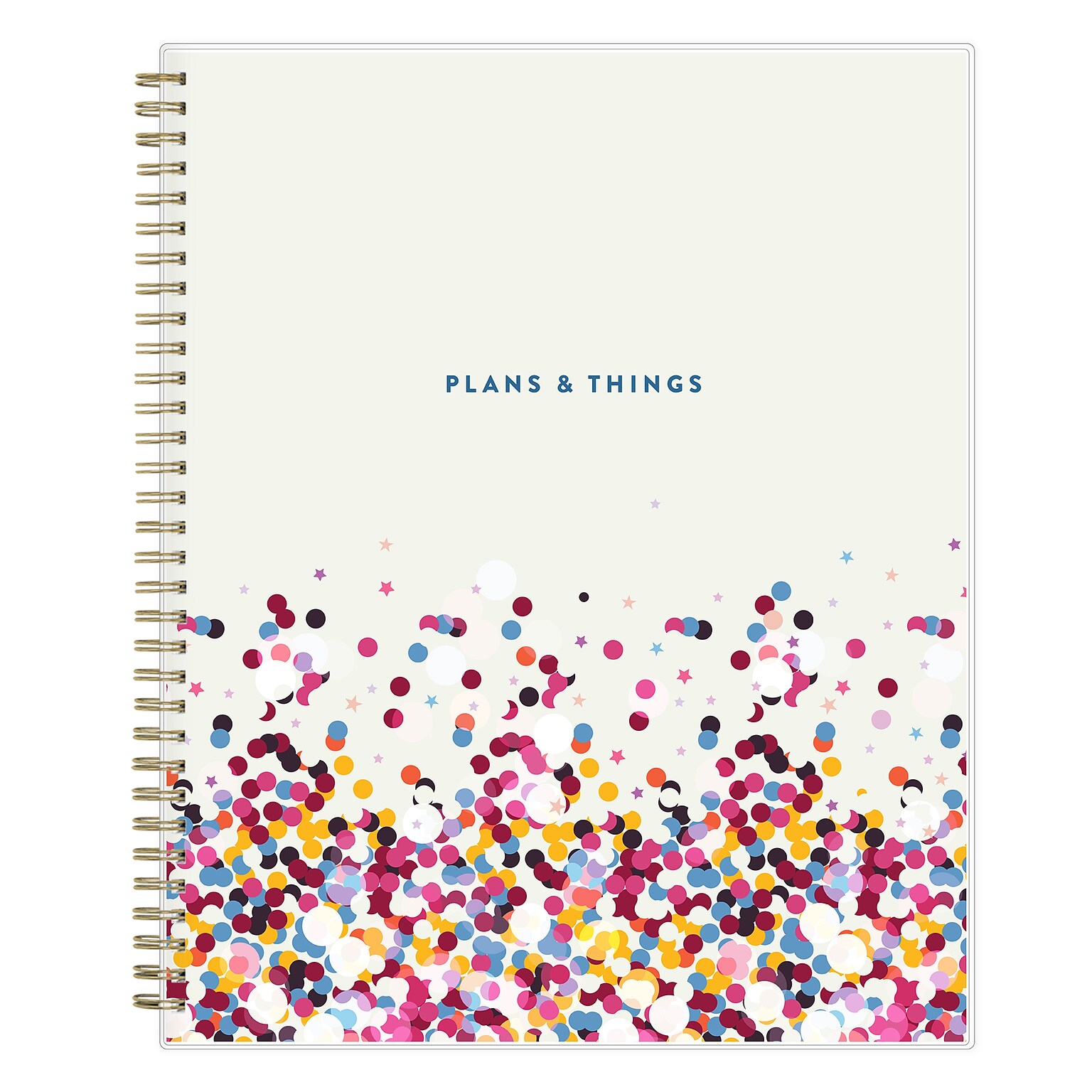 2025-2026 Blue Sky Star Confetti 8.5 x 11 Academic Year Weekly & Monthly Planner, Plastic Cover, Multicolored (136609-A26)