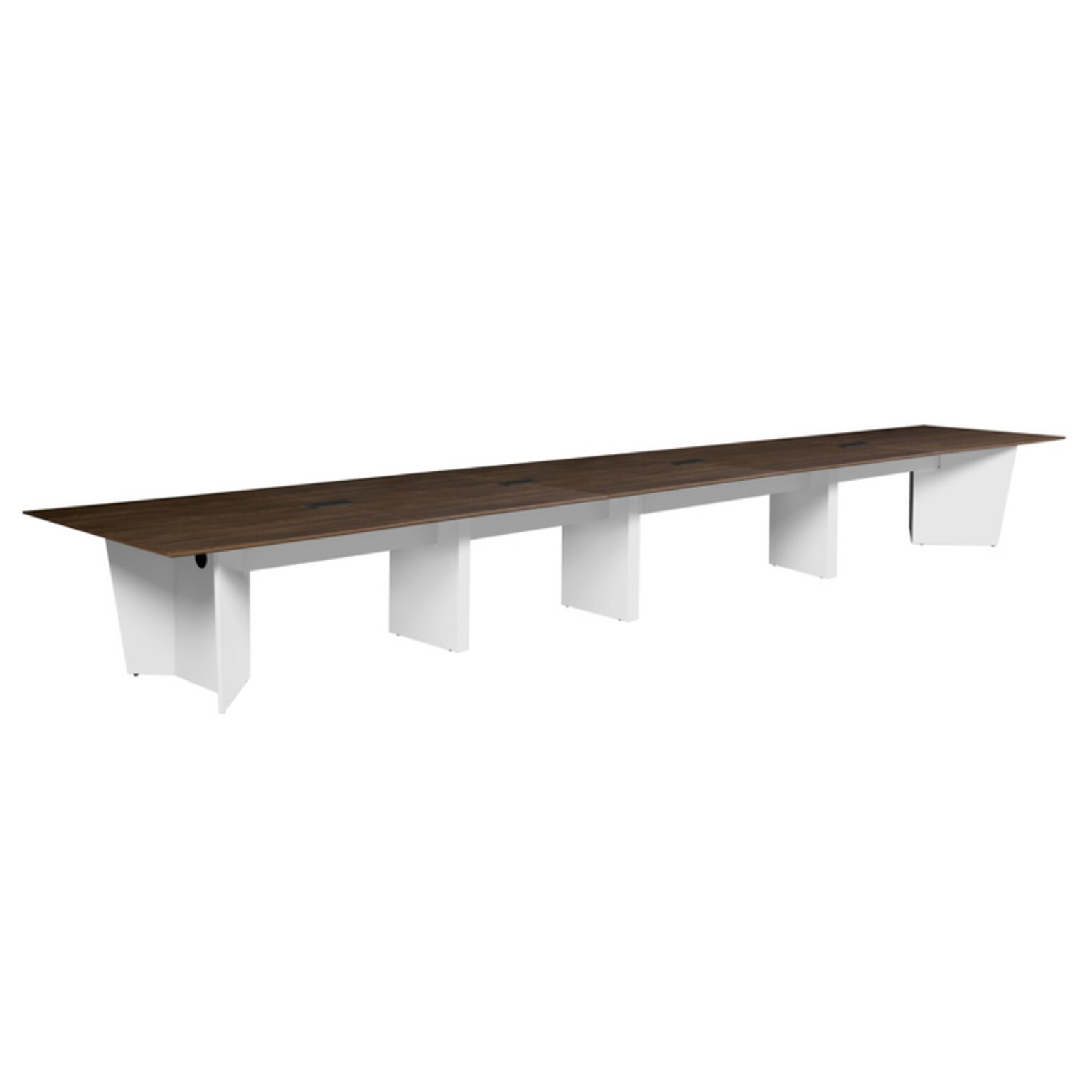 Regency Array 240W x 48D Conference Table with Grommet, Neo Walnut/White (ACT24048NWWH)