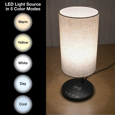 Excello Brands Wellness Series LED Desk Lamp, 14, with USB Port, Black (EGP-DL-15-BLK)