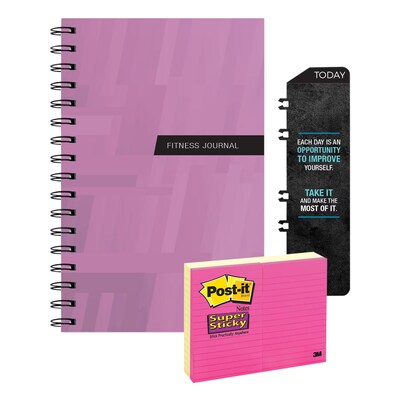 FREE Workout Fitness Journal when you buy Post-it® Super Sticky Notes, 4" x 6", Lined, 100 Pages