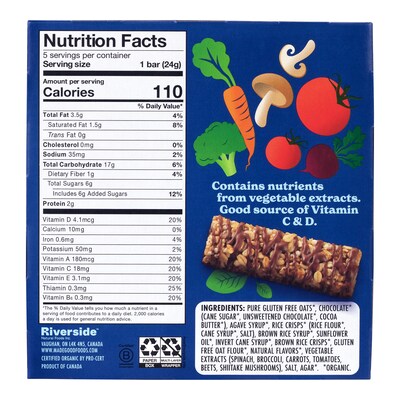 Madegood Gluten Free Chocolate Drizzled Vanilla Granola Bars, 0.85 oz., 5/Box, 6 Boxes/Pack (307-00427)