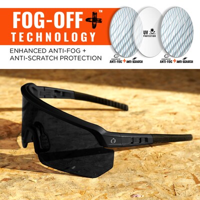 Ergodyne Skullerz AEGIR-AFAS-HC Anti-Fog Safety Glasses, Smoke Lens (55221)