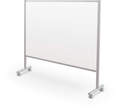 MooreCo Inklud Double Sided Magnetic Mobile Dry Erase Whiteboard, 46"H x 68"W (59081)