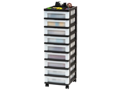 Iris 9-Drawer Standalone Storage, Black/Translucent White (585005)