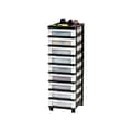 Iris 9-Drawer Standalone Storage, Black/Translucent White (585005)