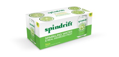 Spindrift Lime Flavored Sparkling Seltzer Water, 12 oz., 24 Cans/Carton (0-4108-0010)