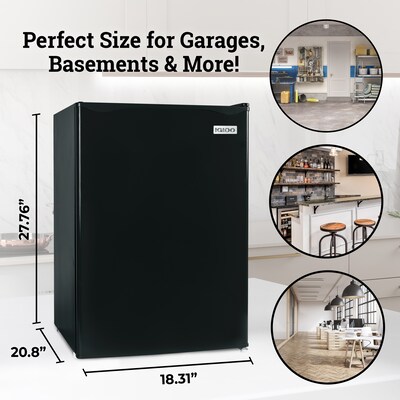 Igloo IRF26BK6A 2.6 Cu. Ft. Classic Compact Single Door Refrigerator Freezer, Black