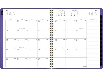 2024 AT-A-GLANCE Contemporary 9" x 11" Monthly Planner, Purple (70-250X-14-24)