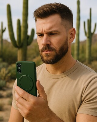 SaharaCase Venture Series MagSafe Phone Case for Samsung Galaxy S25 Edge, Shock Absorbing, Cactus Green (CP00832)