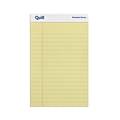 Quill Brand® Standard Series Legal Pad, 5 x 8, Wide Ruled, Canary Yellow, 50 Sheets/Pad, 12 Pads/P