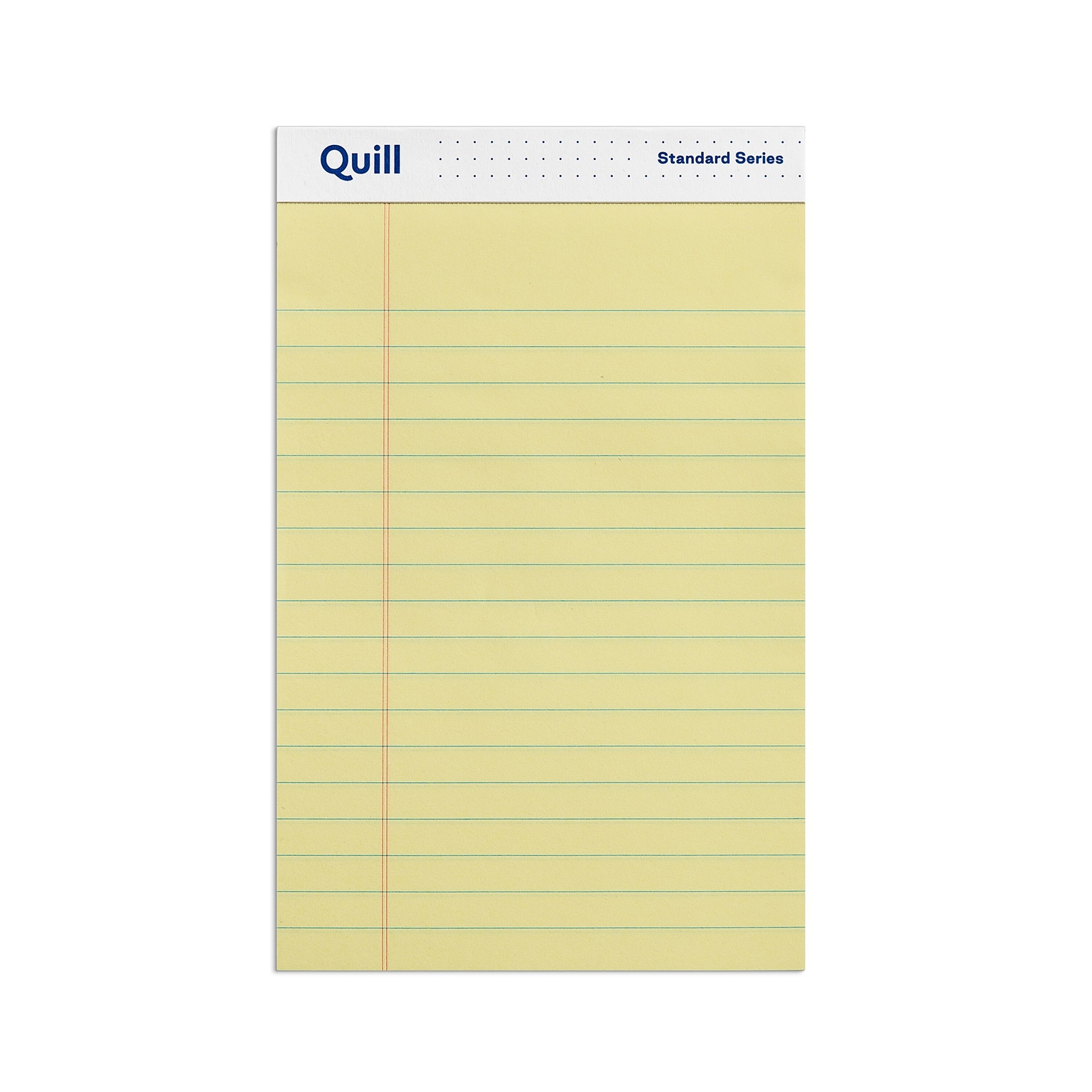 Quill Brand® Standard Series Legal Pad, 5 x 8, Wide Ruled, Canary Yellow, 50 Sheets/Pad, 12 Pads/Pack (742332)