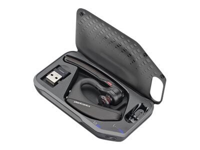 Poly Voyager 5200 UC Noise Canceling Bluetooth Over-The-Ear Phone & Computer Headset, Black (206110102)