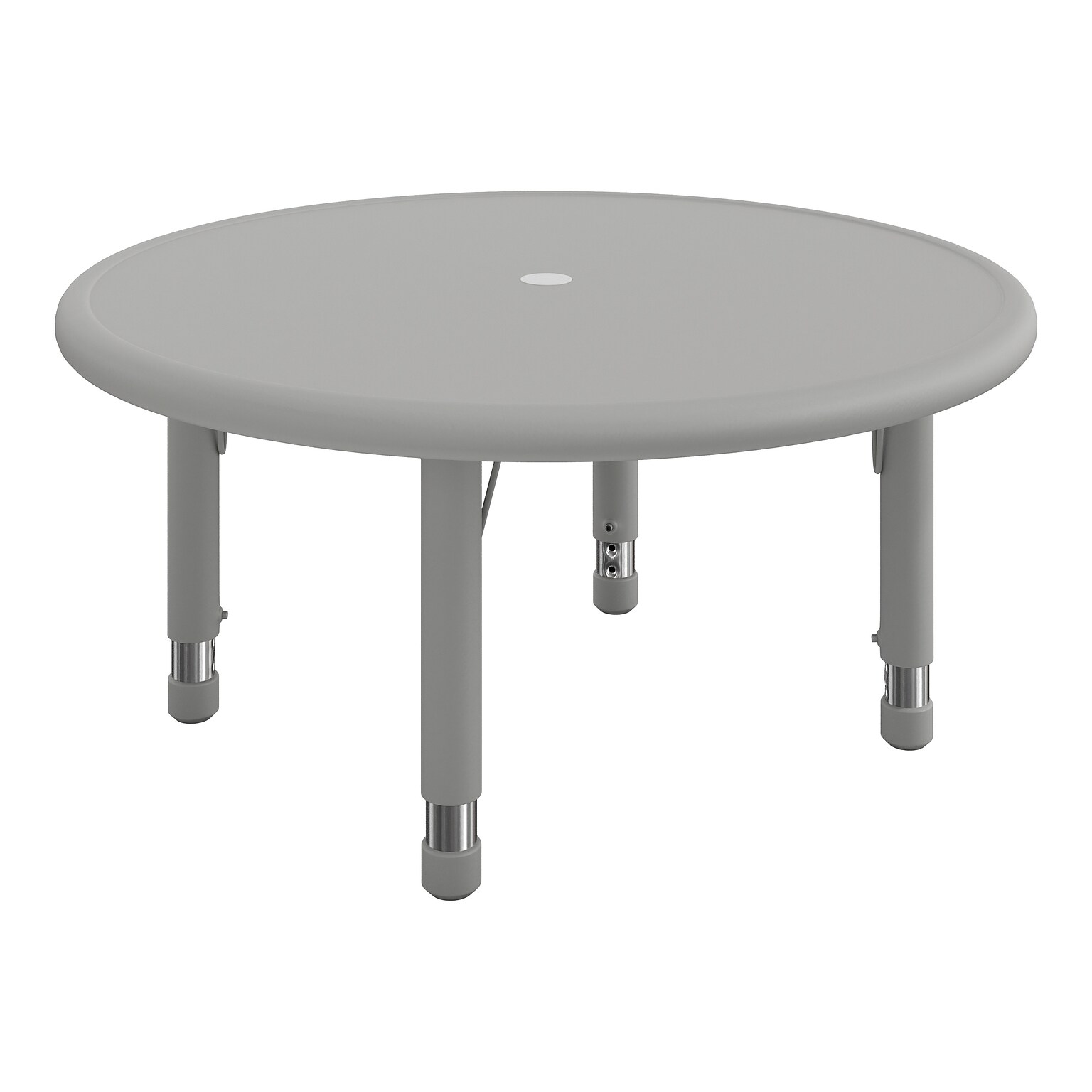 Flash Furniture Wren 33 Round Activity Table, Height Adjustable, Soft Gray (YUYCX072RDTBSGY)