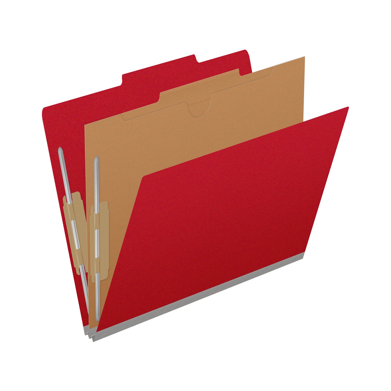 Medical Arts Press Pressboard Classification Folder, 1-Divider, 2 Expansion, Letter Size, Deep Red, 10/Box (DV-T42-14-3DRD-PKT)