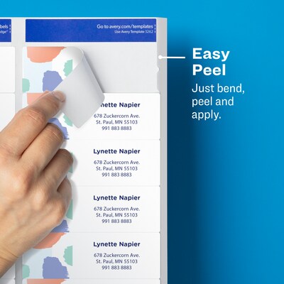 Avery Easy Peel Laser Address Labels, 1-1/3" x 4", Clear, 700 Labels/Box (5662)