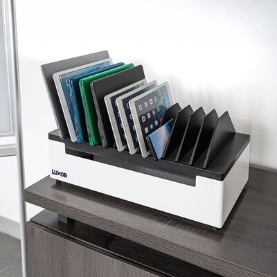 Luxor 12-Port USB-C Charging Station, White Powder Coated Steel (LOTT12USBC)
