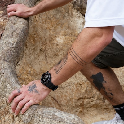 Cubitt Terra Smart Watch, Dual-Band GPS, 37.5mm, Titanium Case, Black, Silicone Band (CT-TERRA1)