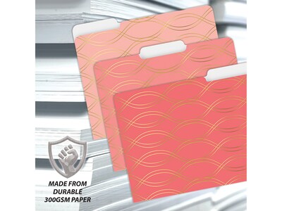 Better Office Heavy-Duty File Folders, 1/3-Cut Tab, Letter Size, Paper Stock, Ombre Rainbow, 18/Pack (80030-18PK)