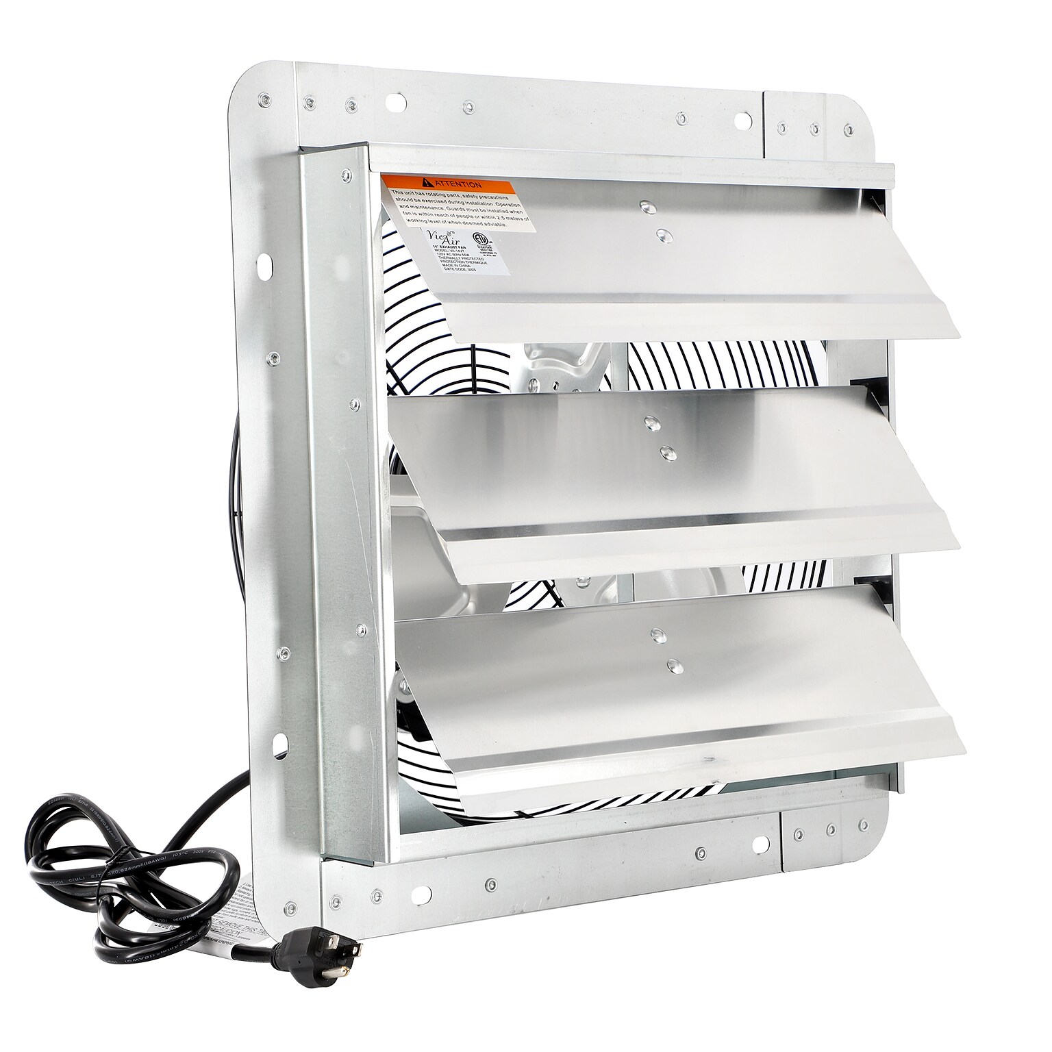 Vie Air 14 Shutter Exhaust Fan, Silver (938122810M)