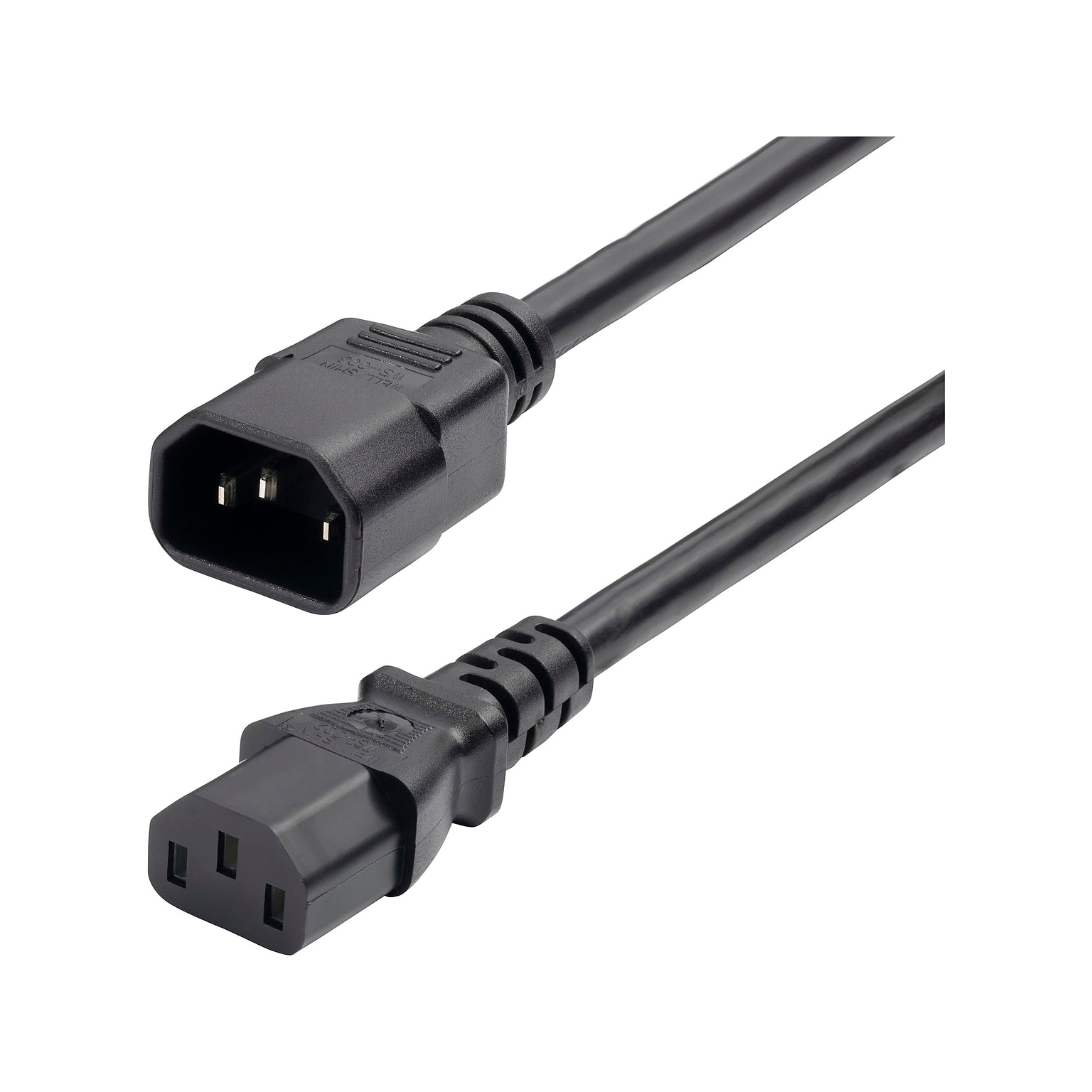 StarTech 6 C14 to C13 Power Cable, male to Female, Black (8714-6600-POWER-CORD)