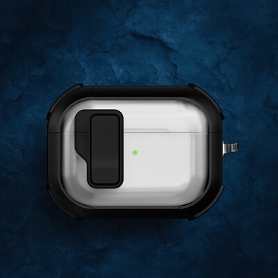 SaharaCase Venture-X Series Secure Lock Case with Premium Clip for Airpods Pro 3, Anti-Shock Corners, Scorpion Black (HP00230)