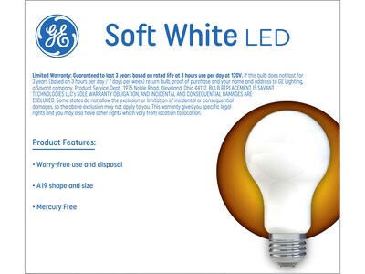 GE 12-Watt Soft White LED Household Bulb, 2/Pack (93109188)