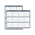 2023-2024 House of Doolittle 37 x 24 Academic Yearly Wet-Erase Wall Calendar, Reversible, Blue (395-24)