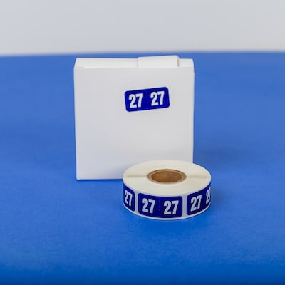 Medical Arts Press TAB Compatible 2027 Year Label, 3/4" x 1-1/2", Blue, 500/Roll
